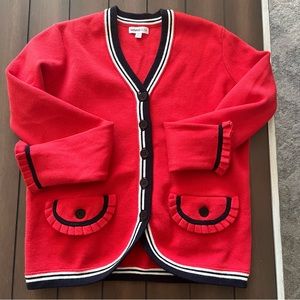 Minnie Rose Sweater Red Cardigan Perfect XS